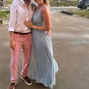 New! David’s bridal bridesmaid dress dusty blue size 10